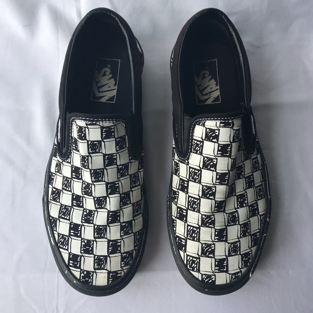 Vans Sketch Checkerboard Slip Ons